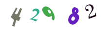 Opište číslice z obrázku.